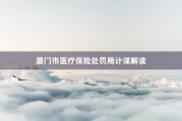 厦门市医疗保险处罚局计谋解读